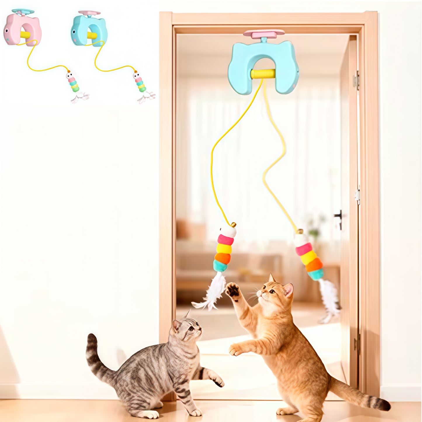 Juguete eléctrico para gatos con 2 cuerdas