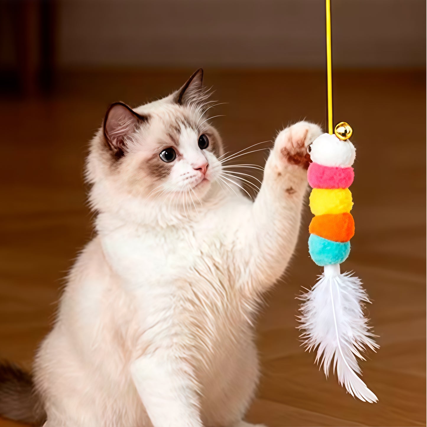 Juguete eléctrico para gatos con 2 cuerdas